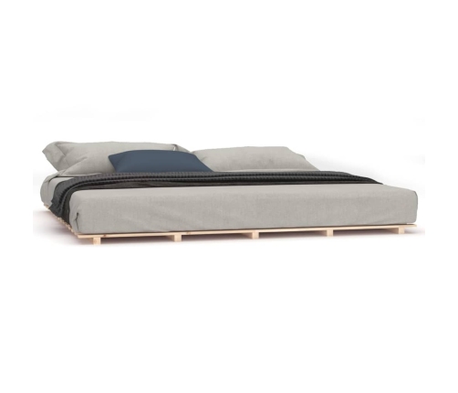 Estructura de cama de madera maciza de pino 160x200 cm