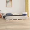 Estructura de cama de madera maciza de pino blanco 160x200 cm