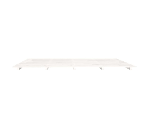 Estructura de cama madera maciza de pino blanco 180x200 cm