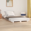 Estructura de cama madera maciza de pino blanco 75x190 cm