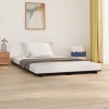 vidaXL Estructura de cama madera maciza de pino negro 120x190 cm