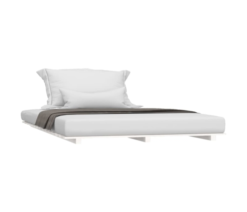 Estructura de cama madera maciza de pino blanco 135x190 cm