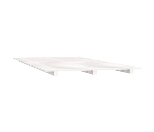 Estructura de cama madera maciza de pino blanco 135x190 cm