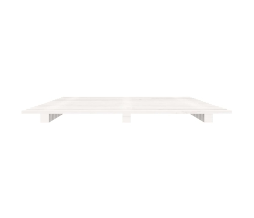 Estructura de cama madera maciza de pino blanco 135x190 cm