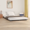 Estructura de cama madera maciza de pino gris 135x190 cm