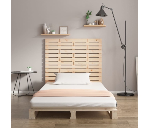 vidaXL Cabecero de cama de pared madera maciza de pino 106x3x91,5 cm