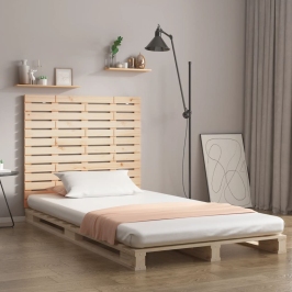 Cabecero de cama de pared madera maciza de pino 106x3x91,5 cm