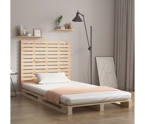 vidaXL Cabecero de cama de pared madera maciza de pino 106x3x91,5 cm