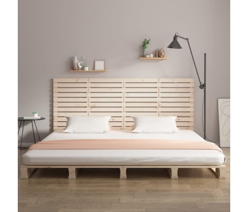 Cabecero de cama de pared madera maciza de pino 206x3x91,5 cm