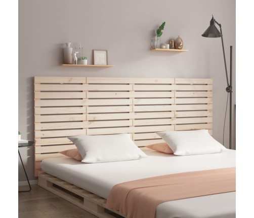 Cabecero de cama de pared madera maciza de pino 206x3x91,5 cm