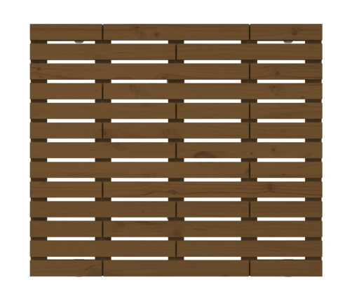 Cabecero cama pared madera maciza pino marrón miel 96x3x91,5 cm