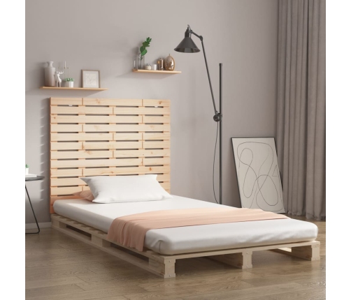 Cabecero de cama de pared madera maciza de pino 126x3x91,5 cm