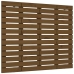 Cabecero cama pared madera maciza pino marrón miel 126x3x91,5cm