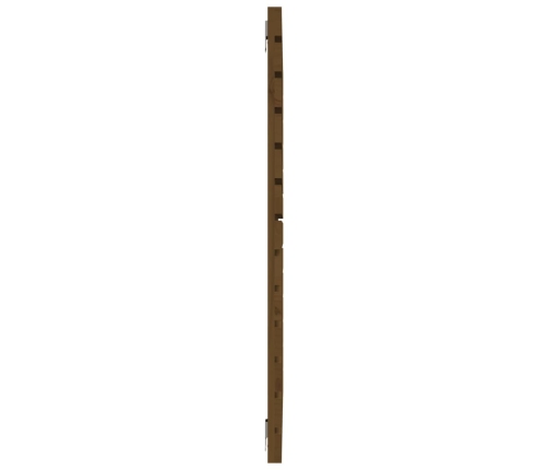 Cabecero cama pared madera maciza pino marrón miel 126x3x91,5cm