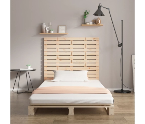 Cabecero de cama de pared madera maciza de pino 146x3x91,5 cm