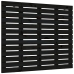 Cabecero de cama de pared madera maciza pino negro 146x3x91,5cm