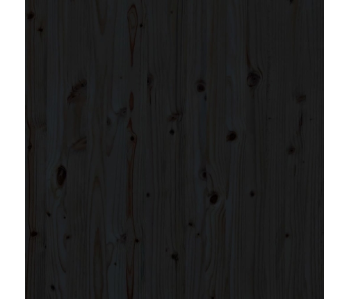 Cabecero de cama de pared madera maciza pino negro 146x3x91,5cm