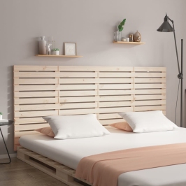 Cabecero de cama de pared madera maciza de pino 156x3x91,5 cm