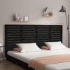 Cabecero de cama pared madera maciza pino negro 156x3x91,5 cm