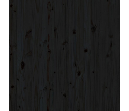 Cabecero de cama de pared madera maciza pino negro 166x3x91,5cm