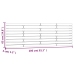Cabecero de cama de pared madera maciza de pino 206x3x63 cm