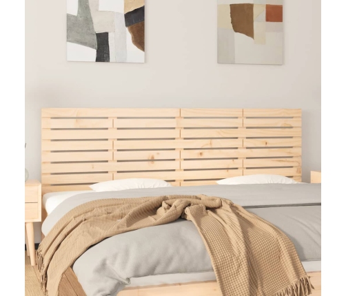 Cabecero de cama de pared madera maciza de pino 206x3x63 cm