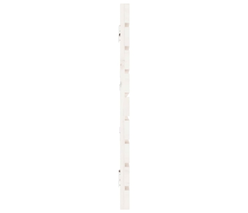 Cabecero de cama de pared madera maciza pino blanco 206x3x63 cm