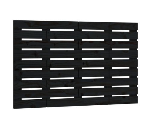 Cabecero de cama de pared madera maciza pino negro 96x3x63 cm