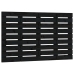 Cabecero de cama de pared madera maciza pino negro 96x3x63 cm