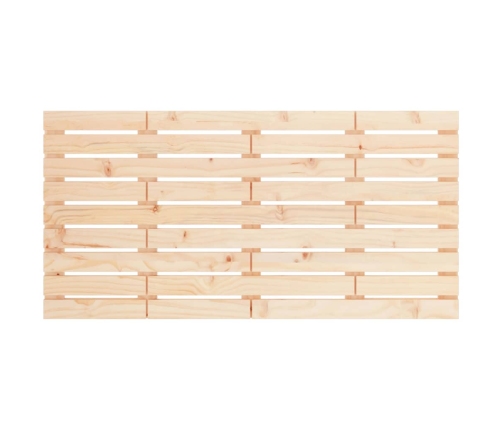 Cabecero de cama de pared madera maciza de pino 126x3x63 cm