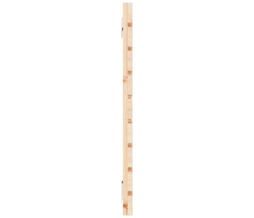 Cabecero de cama de pared madera maciza de pino 126x3x63 cm