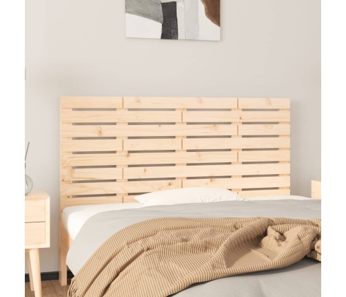 Cabecero de cama de pared madera maciza de pino 156x3x63 cm