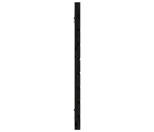 Cabecero de cama de pared madera maciza pino negro 156x3x63 cm