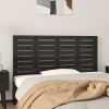 Cabecero de cama de pared madera maciza pino negro 156x3x63 cm