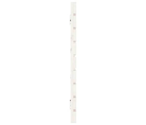 Cabecero de cama de pared madera maciza pino blanco 186x3x63 cm