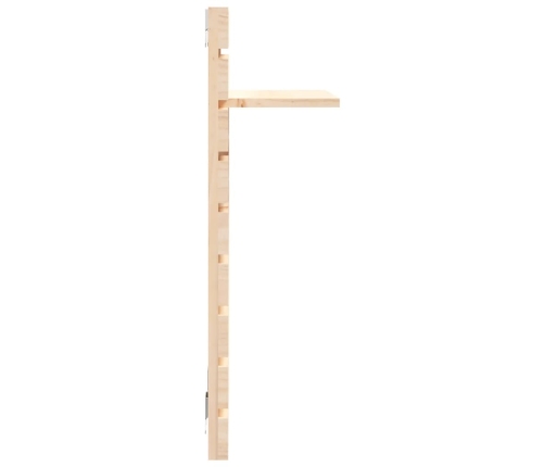 Estantes mesitas de pared 2 uds madera maciza de pino