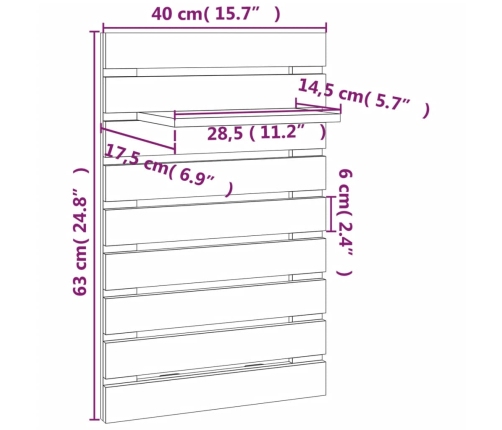 Estantes mesitas de pared 2 uds madera maciza de pino blanco