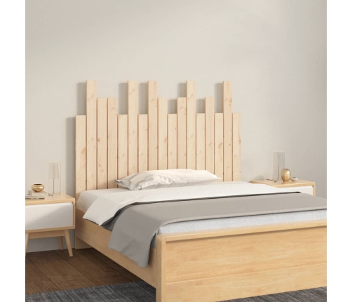 Cabecero de cama de pared madera maciza de pino 108x3x80 cm