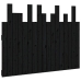 Cabecero de cama de pared madera maciza pino negro 108x3x80 cm