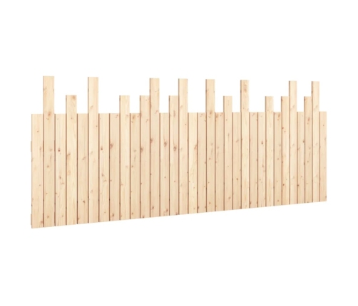 Cabecero de cama de pared madera maciza de pino 204x3x80 cm