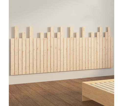 Cabecero de cama de pared madera maciza de pino 204x3x80 cm