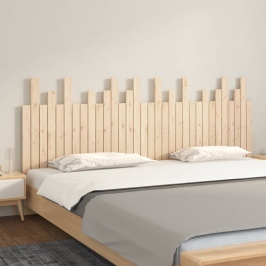 Cabecero de cama de pared madera maciza de pino 204x3x80 cm