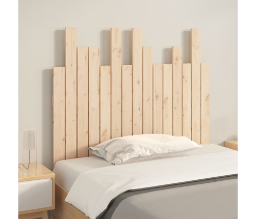 Cabecero de cama de pared madera maciza de pino 95,5x3x80 cm