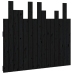 Cabecero de cama de pared madera maciza pino negro 95,5x3x80 cm