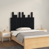 Cabecero de cama de pared madera maciza pino negro 95,5x3x80 cm