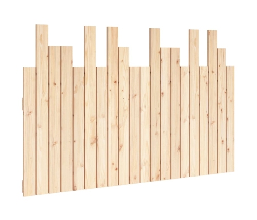 Cabecero de cama de pared madera maciza de pino 127,5x3x80 cm