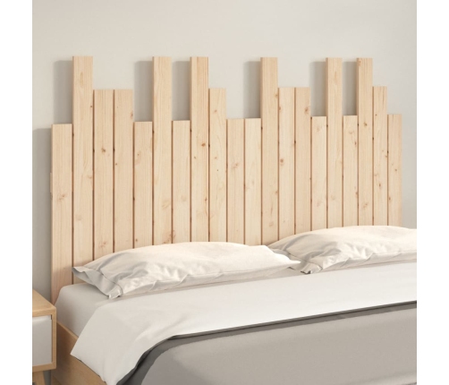 Cabecero de cama de pared madera maciza de pino 127,5x3x80 cm