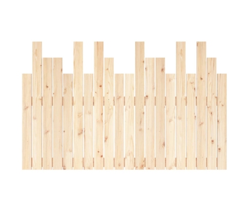 Cabecero de cama de pared madera maciza de pino 127,5x3x80 cm