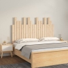 Cabecero de cama de pared madera maciza de pino 127,5x3x80 cm