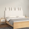 Cabecero de cama pared madera maciza pino blanco 127,5x3x80 cm